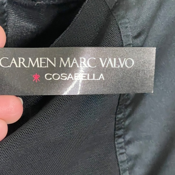 Carmen Marc Valvo Cosabella Faux Leather Goth  Halter Bodysuit Size small NWT - Picture 5 of 7